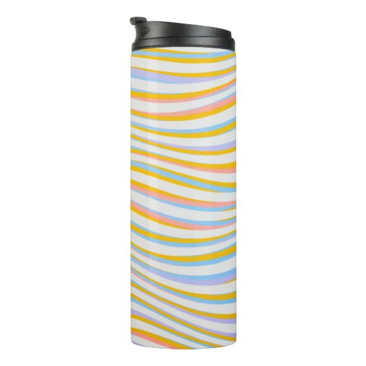 Abstract gekleurd met striping thermosbeker (Geroteerd rechts)