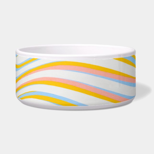 Abstract gekleurd met striping voerbakje (Voorkant)