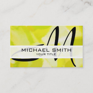 Abstract gekleurd modern monogram #43 visitekaartje
