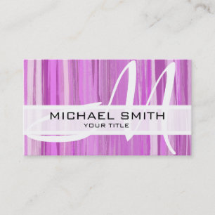 Abstract gekleurd modern monogram #8 visitekaartje