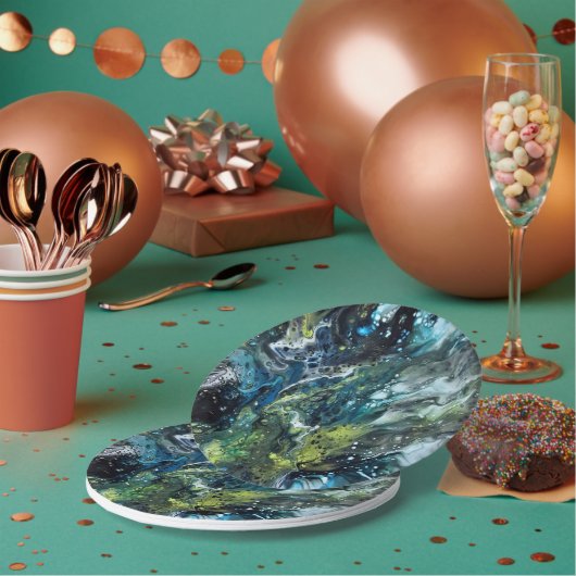 Abstract gekleurd patroon. papieren bordje (Multi)