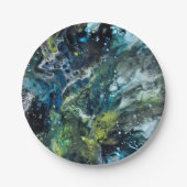 Abstract gekleurd patroon. papieren bordje (Voorkant)