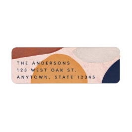 Abstract gekleurd Shapes Holiday Return-adres Etiket
