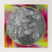 Abstract gekleurd swirls Lijst Uw foto toevoegen Legpuzzel (Horizontaal)