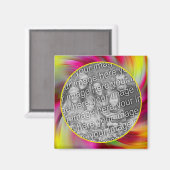 Abstract gekleurd swirls Lijst Uw foto toevoegen Magneet (Voorkant / Achterkant)