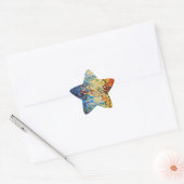 Abstract gekleurd textuurpatroon ster sticker (Envelop)