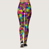 Abstract gekleurd verspreid papierpatroon, leggings (Achterkant)