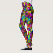 Abstract gekleurd verspreid papierpatroon, leggings (Links)