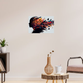 Abstract gekleurde achtergrond poster