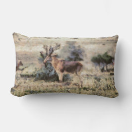 Abstract gekleurde antilope in het wild kussen