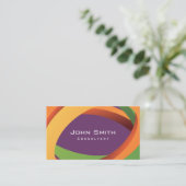 Abstract gekleurde curven Consultant Visitekaartje (Staand voorkant)