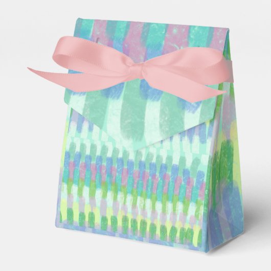 Abstract gekleurde doos bedankdoosjes (Voorkant Zijde)