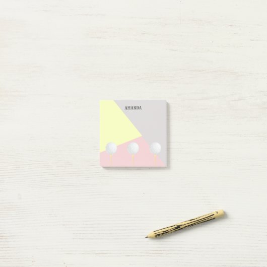 abstract gekleurde golfbalpastelkleuren post-it® notes (Op bureau)