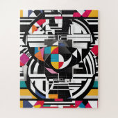 Abstract gekleurde moderne kunstzinnige dans legpuzzel (Verticaal)