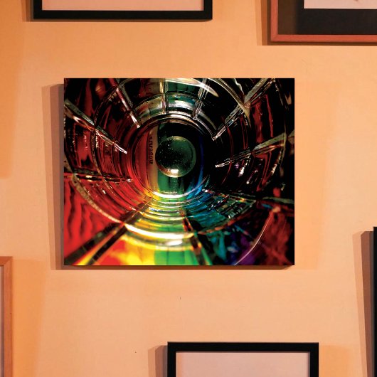 Abstract gekleurde potlood regenboog canvas afdruk