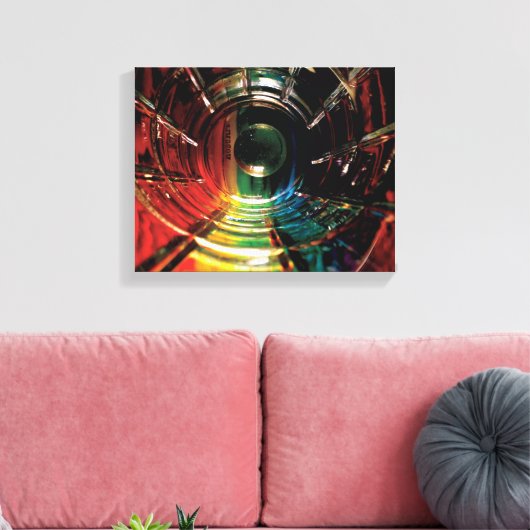 Abstract gekleurde potlood regenboog canvas afdruk (Insitu (Woonkamer))