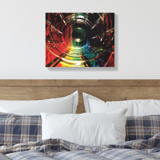 Abstract gekleurde potlood regenboog canvas afdruk (Insitu (Slaapkamer))