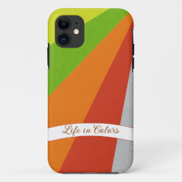 Abstract gekleurde strepen iPhone Case