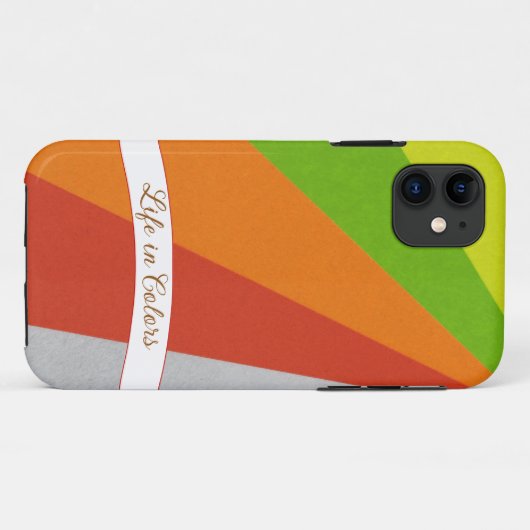 Abstract gekleurde strepen iPhone Case (Achterkant (horizontaal))