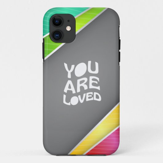 Abstract gekleurde strepen iPhone Case (Achterkant)