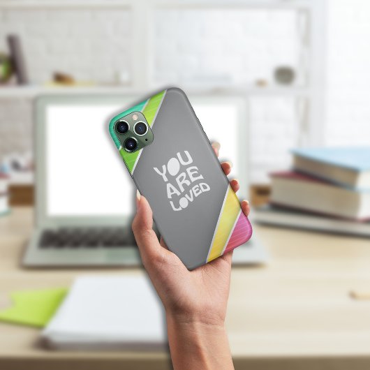 Abstract gekleurde strepen iPhone Case