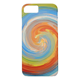 Abstract gekleurde Twist Art-achtergrond #15 iPhone 8/7 Hoesje