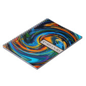 Abstract gekleurde wervelende kunst achtergrond #2 notitieboek (Linkerzijde)