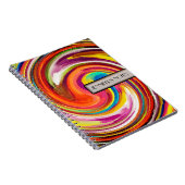 Abstract gekleurde wervelende kunst achtergrond #4 notitieboek (Rechterzijde)