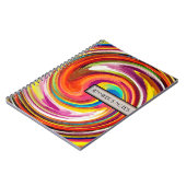 Abstract gekleurde wervelende kunst achtergrond #4 notitieboek (Linkerzijde)