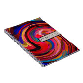 Abstract gekleurde wervelende kunst achtergrond #5 notitieboek (Rechterzijde)
