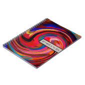 Abstract gekleurde wervelende kunst achtergrond #5 notitieboek (Linkerzijde)