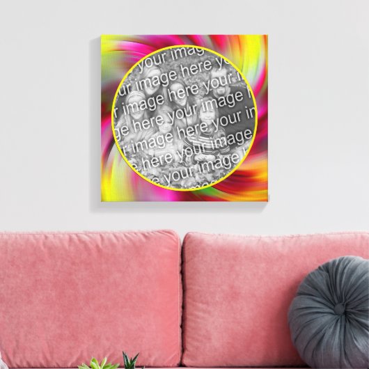 Abstract gekleurde wervelingen Creëer je eigen fot Canvas Afdruk (Insitu (Woonkamer))