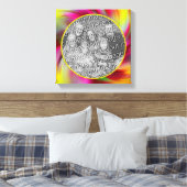 Abstract gekleurde wervelingen Creëer je eigen fot Canvas Afdruk (Insitu (Slaapkamer))