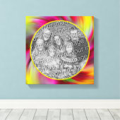 Abstract gekleurde wervelingen Creëer je eigen fot Canvas Afdruk (Insitu (Houten vloer))