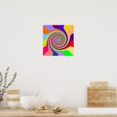 Abstract gekleurde wervelposter poster (Keuken)
