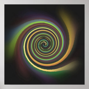 Abstract gekleurde wervelposter poster