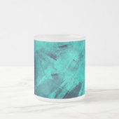 Abstract gekookte blauwe kunst matglas koffiemok (Center)