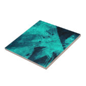 Abstract gekookte blauwe kunst tegeltje (Zijkant)