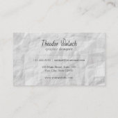 Abstract gekreukeld papier Professional Visitekaartje (Achterkant)