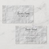 Abstract gekreukeld papier Professional Visitekaartje (Voorkant / Achterkant)