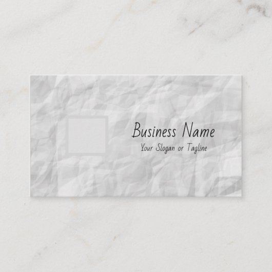 Abstract gekreukeld papier Professional Visitekaartje (Voorkant)