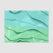 Abstract gelaagd Stropdas Verven Aqua Green Craft Tissuepapier (Voorkant)