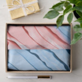 Abstract gelaagd Stropdas Verven Blauw Roze Craft Tissuepapier (Geschenk)