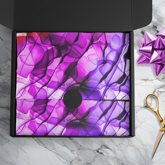 Abstract gelaagd Stropdas Verven multi-roze Tissuepapier