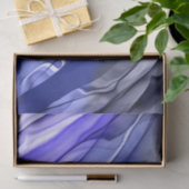 Abstract gelaagd Stropdas Verven van multi-blauw v Tissuepapier (Geschenk)