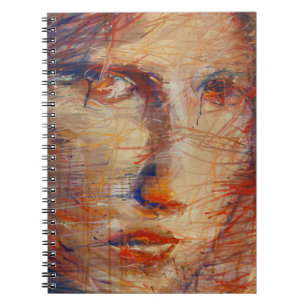 Abstract gelaat notitieboek