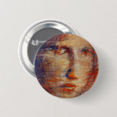 Abstract gelaat ronde button 5,7 cm (Voorkant /achterkant)