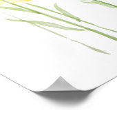 abstract gele gewone garnalenbloemen waterverf 1 poster (Hoek)