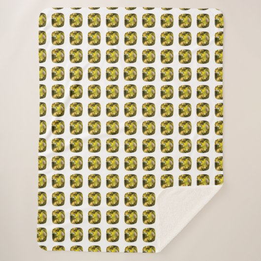 Abstract gele patroon sherpa deken (Voorkant)