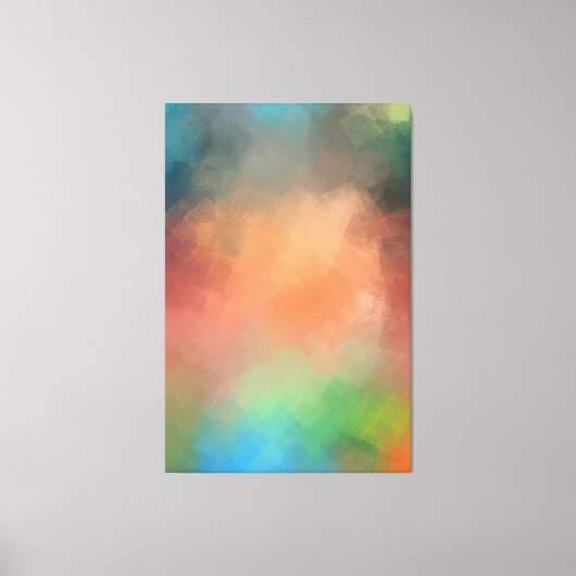 Abstract gele rode blauwblauwe rogen, modern, kleu canvas afdruk (Voorkant)